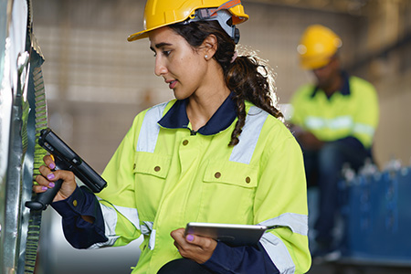 worker in hi vis jacket